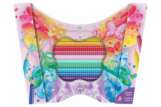 FABER-CASTELL Geschenkset Sparkle Buntstift Schmetterl.