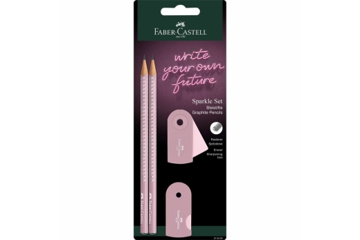 FABER-CASTELL Schreibset Sparkle rose shadows BK