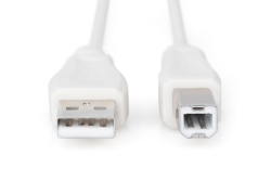 DIGITUS USB 2.0 Anschlusskabel Typ A- B St/St 1.8m weiss