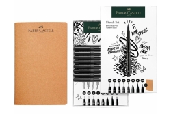 FABER-CASTELL Set Pitt Artist Pen + Sketchbook