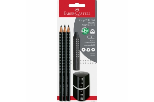 FABER-CASTELL Grip 2001 Set schwarz BK
