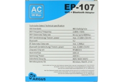 Inter-Tech Wi-Fi 5 USB Adapter Argus EP-107, Bluetooth 4.2