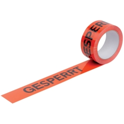 Warnband GESPERRT - orange/schwarz, 50mm x 66m