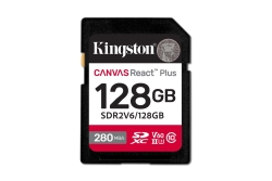 SD Card 128GB Kingston SDXC React+ 280R/100W Reader retail