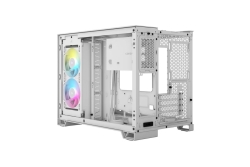 CORSAIR Geh mATX 2500X LINK Tempered Glass White