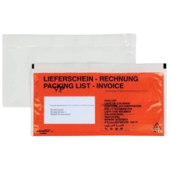 Begleitpapiertaschen mit Aufdruck Lieferschein-Rechnung -...