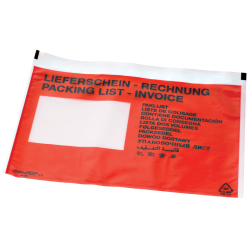 Begleitpapiertaschen mit Aufdruck Lieferschein-Rechnung -...