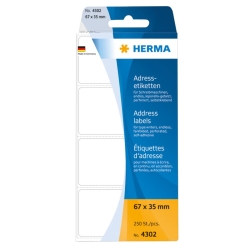 4302 Adress-Etiketten - 67 x 35 mm, selbstklebend, 250...