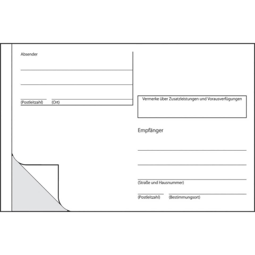 Adress-Aufkleber - lose, selbstklebend, 140x97 mm, 100 Stück