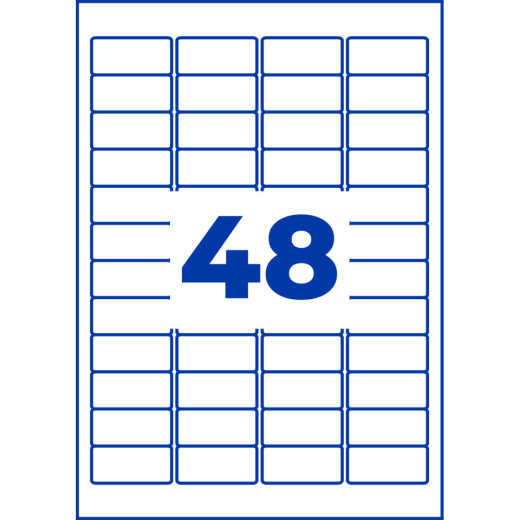 J4791-25 Adress-Etiketten - 45,7 x 21,2 mm, weiß, 1.200 Etiketten/25 Blatt, permanent, Absender-Etikett