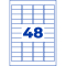 J4791-25 Adress-Etiketten - 45,7 x 21,2 mm, weiß, 1.200 Etiketten/25 Blatt, permanent, Absender-Etikett