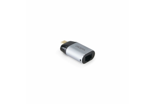 Dicota USB-C to Ethernet Mini Adapter with PD (100W) silver