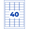 L4770-25 Adress-Etiketten (A4, 1.000 Stück, 45,7 x 25,4 mm) 25 Blatt transparent