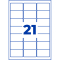 L7160-40 Adress-Etiketten - 63,5 x 38,1 mm, weiß, 840 Etiketten/40 Blatt, permanent, für C6 Kuverts