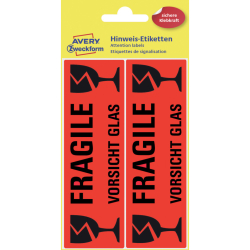 3050 Warnhinweise, 119 x 38 mm, vorgedruckt, 5 Blatt/10...