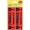 3050 Warnhinweise, 119 x 38 mm, vorgedruckt, 5 Blatt/10 Etiketten, leuchtrot