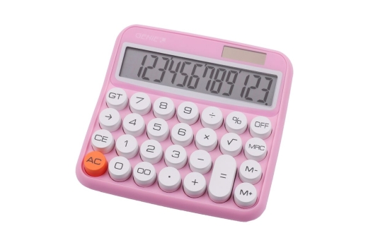 GENIE Tischrechner 612P pink