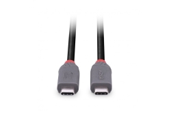 LINDY 2.0m USB4 240W Typ C Kabel, 40Gbit/s, Anthra Line
