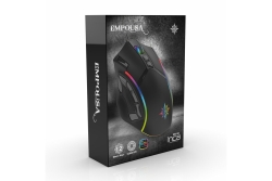 INCA Gaming Maus RGB/12800DPI/12Tasten/USB 1.80m schwarz