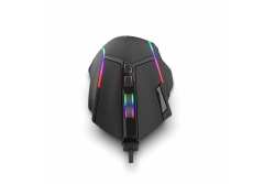 INCA Gaming Maus RGB/12800DPI/12Tasten/USB 1.80m schwarz
