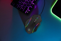INCA Gaming Maus RGB/12800DPI/12Tasten/USB 1.80m schwarz