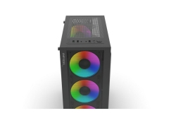 INCA Gehäuse Mid-Tower/ATX/Metall&Glas/USB/RGB schwarz