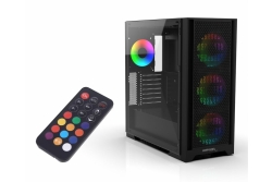 INCA Gehäuse Mid-Tower/ATX/Metall&Glas/USB/RGB...