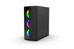 INCA Gehäuse Mid-Tower/ATX/Metall&Glas/USB/RGB schwarz