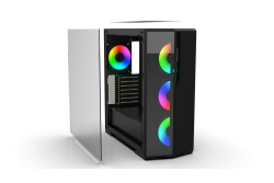 INCA Gehäuse Mid-Tower/ATX/Metall&Glas/USB/RGB schwarz