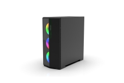 INCA Gehäuse Mid-Tower/ATX/Metall&Glas/USB/RGB schwarz
