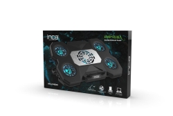 INCA Notebook Kühler 4x 70x70mm Lüfter/LED/2600RPM/2xUSB sw