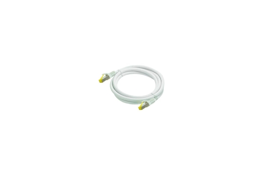 Python Patchkabel m. Cat.7 Rohkabel Nylongefl. weiß 1m