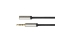 Python Audiokabel 4-pol. Klinkenst. an Buchse schwarz 1m