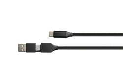 Python USB 2.0 Lade-und Datenkabel QC 3.0 PD 60W schwarz 1m