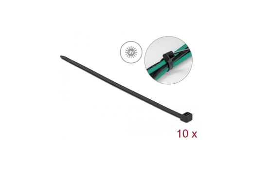 DELOCK KBI UV-beständig L 1220 x B 9,0 mm schwarz 10 Stück
