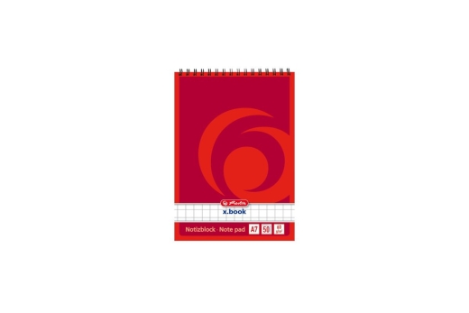 Herlitz Spiralnotizblock A7 50 Blatt kariert