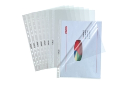 Herlitz Prospekthülle A4 PP Standard 100St genarbt oben + se