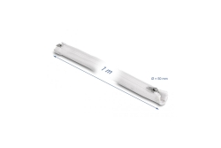 DELOCK Geflechtschlauch mit Reißverschluss 1 m x 50 mm weiß