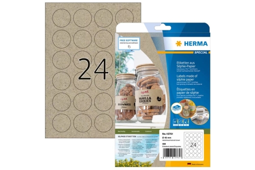 HERMA Etiketten Silphie A4 20 Blatt 40mm Rund