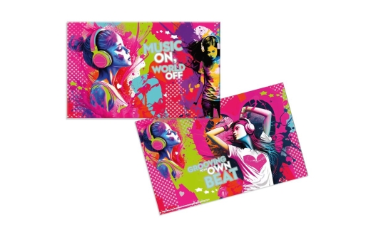 HERMA Schreibunterlage Kartonmusic Girl 55x35 3Stk
