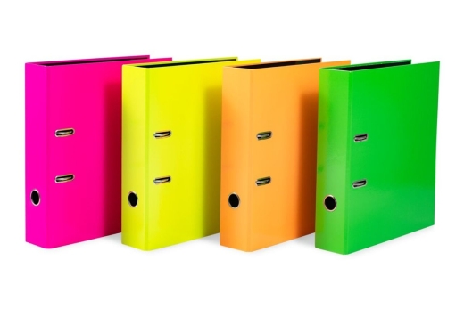 HERMA Ordner sortiert A4 Karton Neon 10Stk