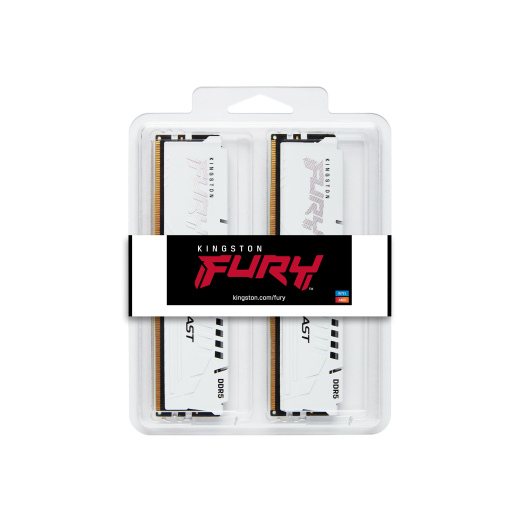 DDR5 32GB PC 6000 CL30 Kingston KIT (2x16GB) FURY Beast Whi retail
