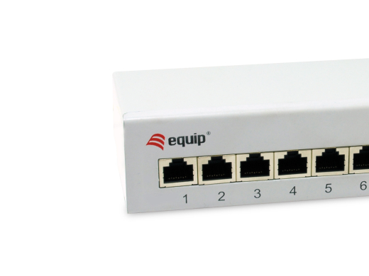 Equip Patchpanel 8xRJ45 Cat6a Desktop 500MHz RAL7035