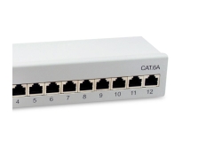 Equip Patchpanel 12xRJ45 Cat6a Desktop 500MHz RAL7035