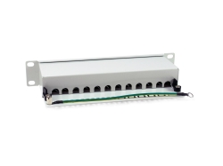 Equip 10 Patchpanel 12xRJ45 Cat6a FTP 1U 500MHz RAL7035