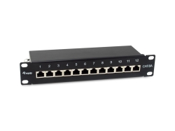 Equip 10 Patchpanel 12xRJ45 Cat6a FTP 1U 500MHz RAL9005