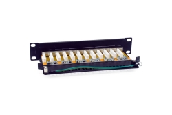 Equip 10 Patchpanel 12xRJ45 Cat6a FTP 1U 500MHz RAL9005