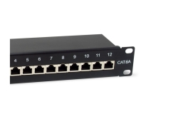 Equip 10 Patchpanel 12xRJ45 Cat6a FTP 1U 500MHz RAL9005