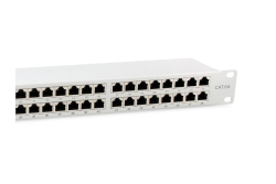 Equip 19 Patchpanel 48xRJ45 Cat6a FTP 1U 500MHz RAL7035