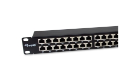 Equip 19 Patchpanel 48xRJ45 Cat6a FTP 1U 500MHz RAL9005